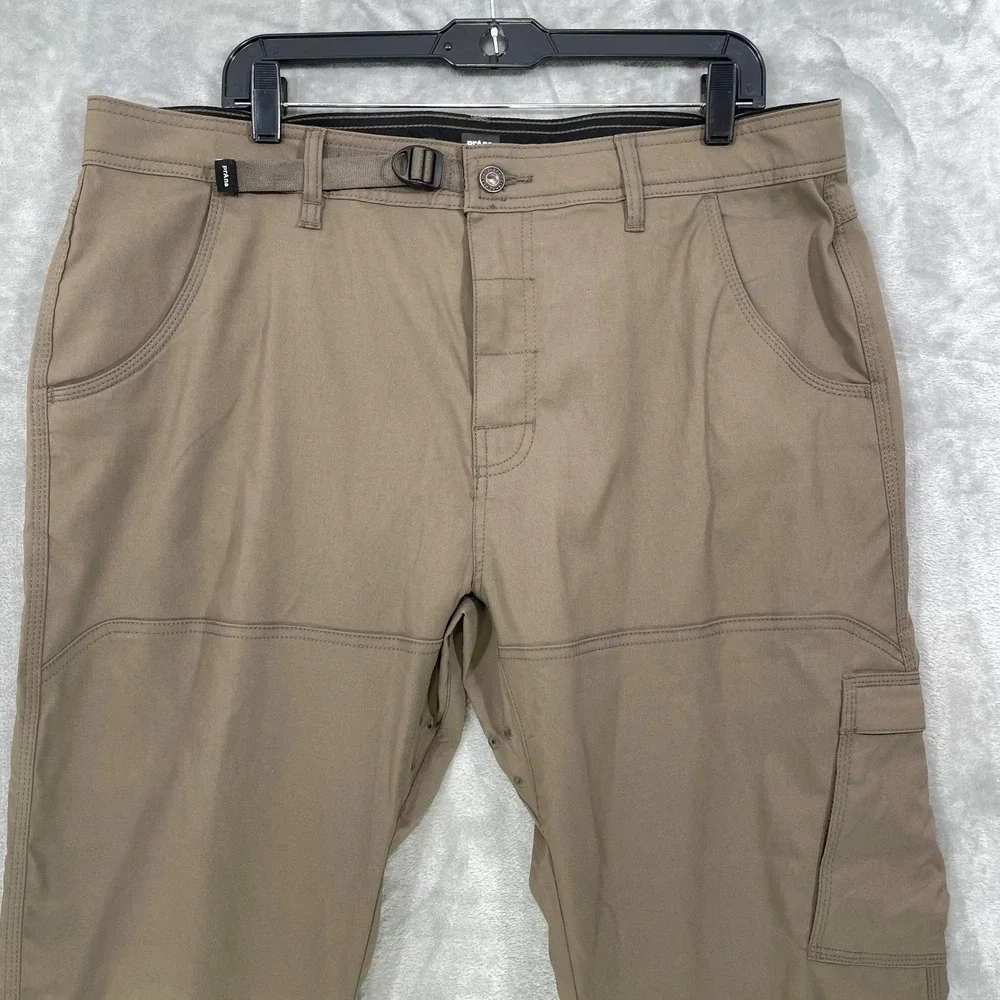Prana Stretch Zion Pants Men's 38x32 Brown Relaxed Fit Outdoor Hiking 2056941